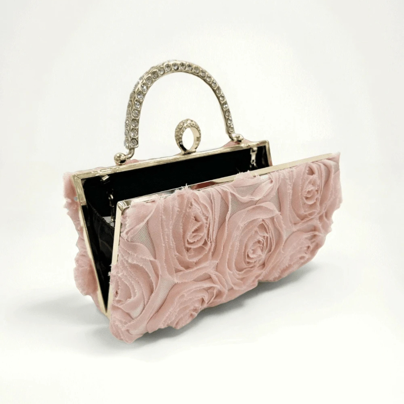 Women'S Formal Dinner Wear - Elegant Convertible Floral Evening Box Tote