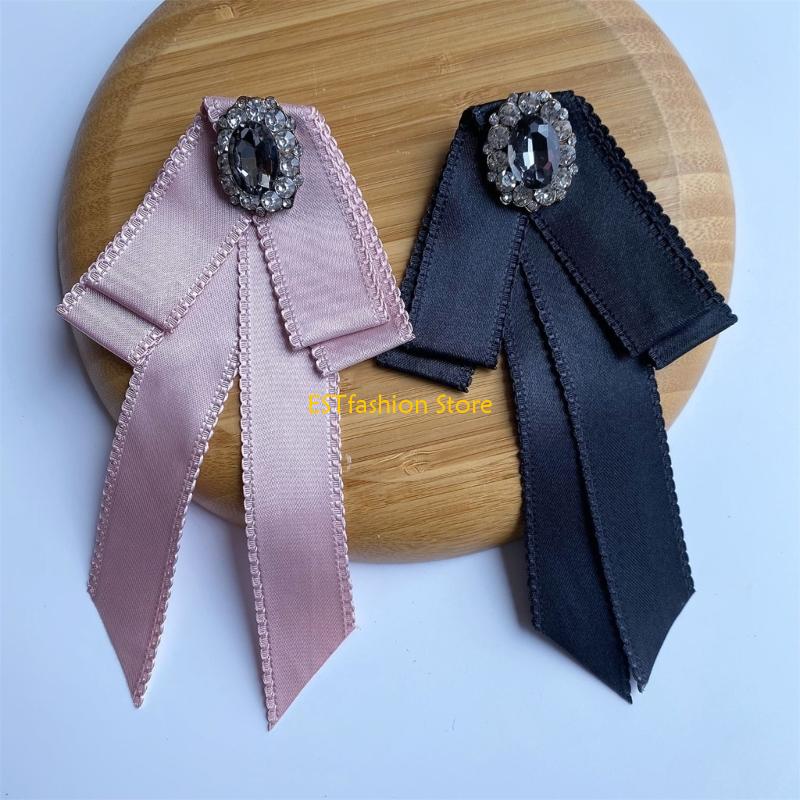 Women'S Formal Dinner Wear - Y5GC Shimmering Rhinestones Bowtie Ribbon Bowknot