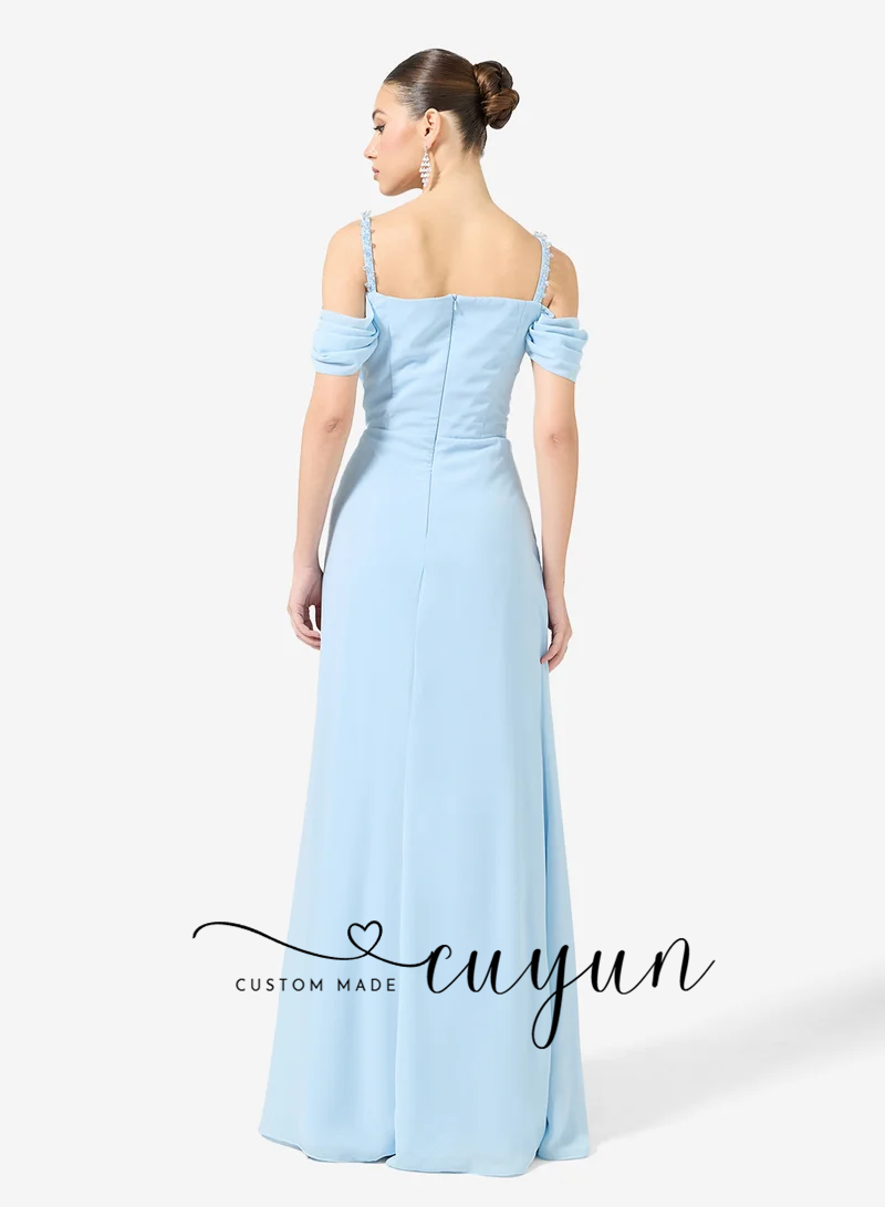 CUYUN Customized Sky Blue Form - Women'S Formal Dinner Wear recension och pris