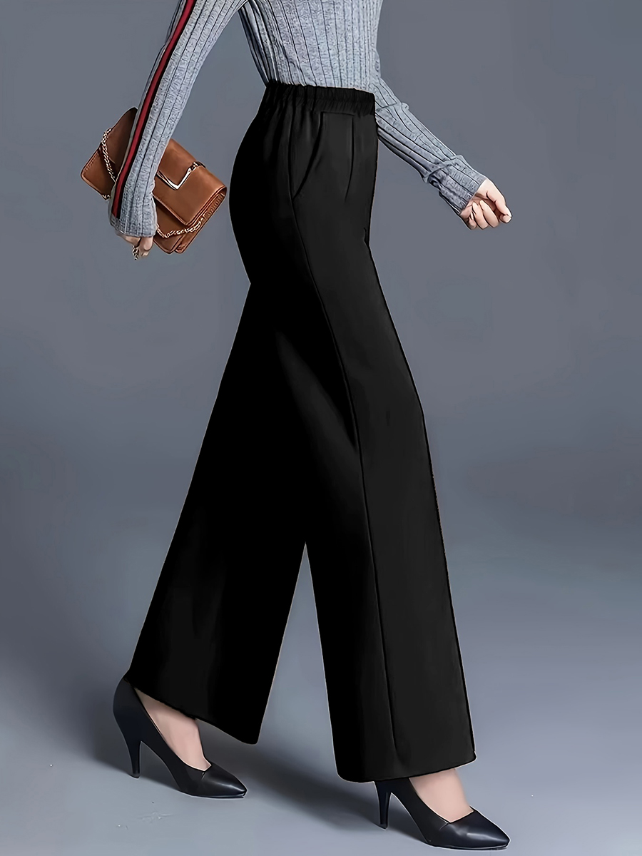 Women High Waist Wide Leg Pant - Women Formal Wear For Plus Size recension och pris