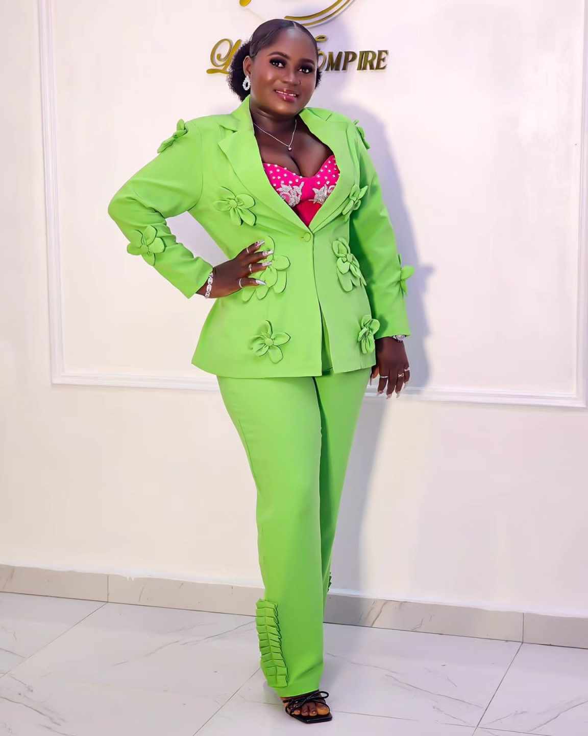 Plus Size Green Women Blazer S - Women Formal Wear For Plus Size recension och pris