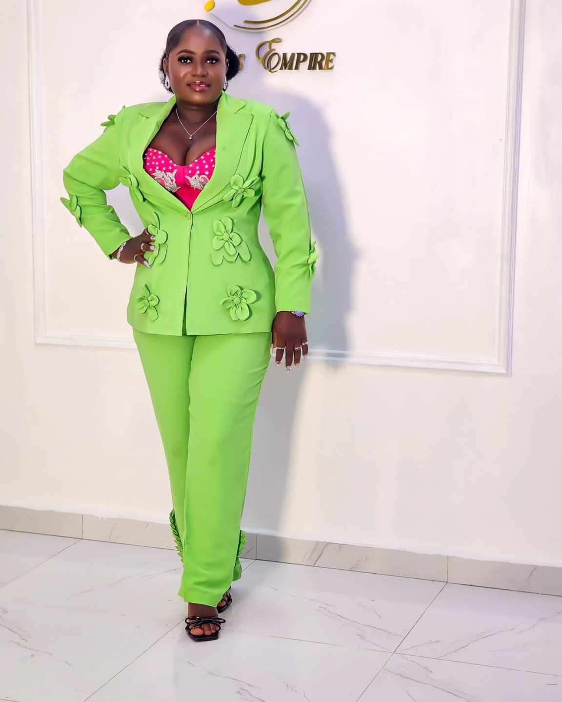 Plus Size Green Women Blazer S - Women Formal Wear For Plus Size recension och pris
