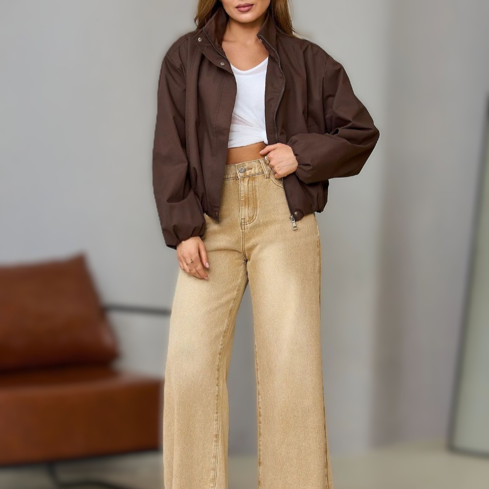 Womens Casual Stand Collar Jac - Formal Winter Wear Women Jacket recension och pris