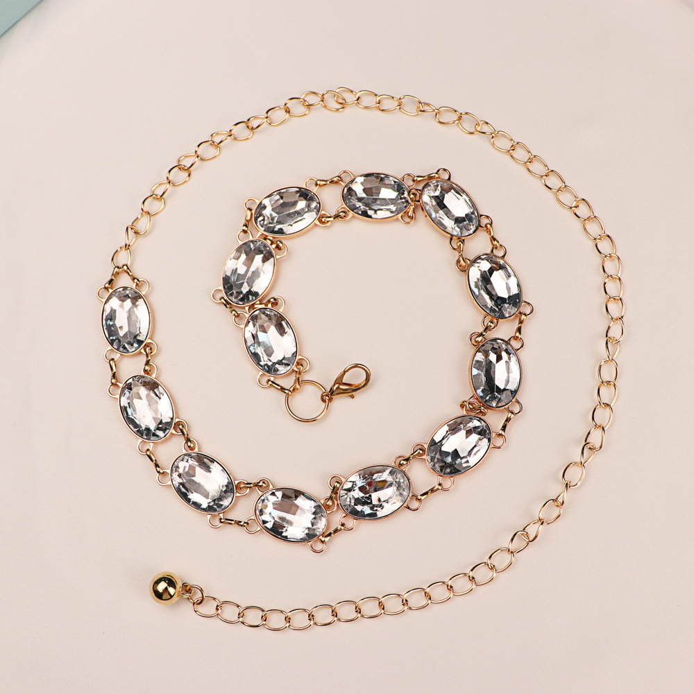 Chic Rhinestone Waist Chain Wo - Women'S Formal Wear Accessories recension och pris