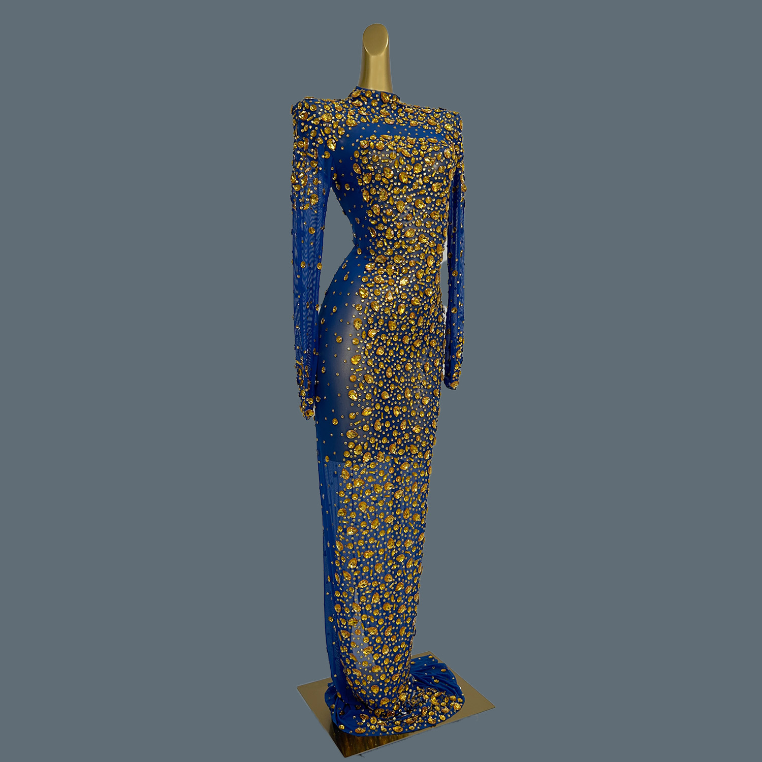 Elegant Sheer Mesh Maxi Dress  - Women'S Formal Dinner Wear recension och pris