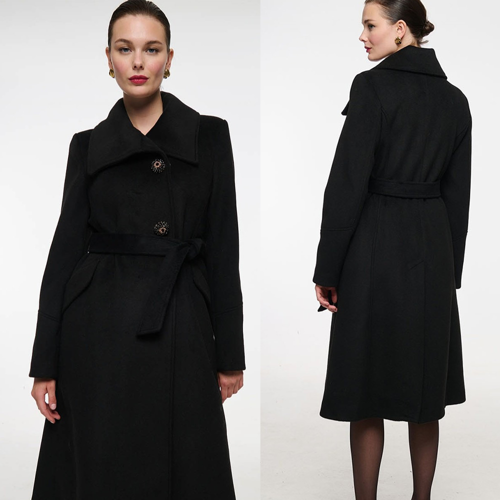 Vintage Black Stand Collar Wom - Women Formal Wear For Plus Size recension och pris