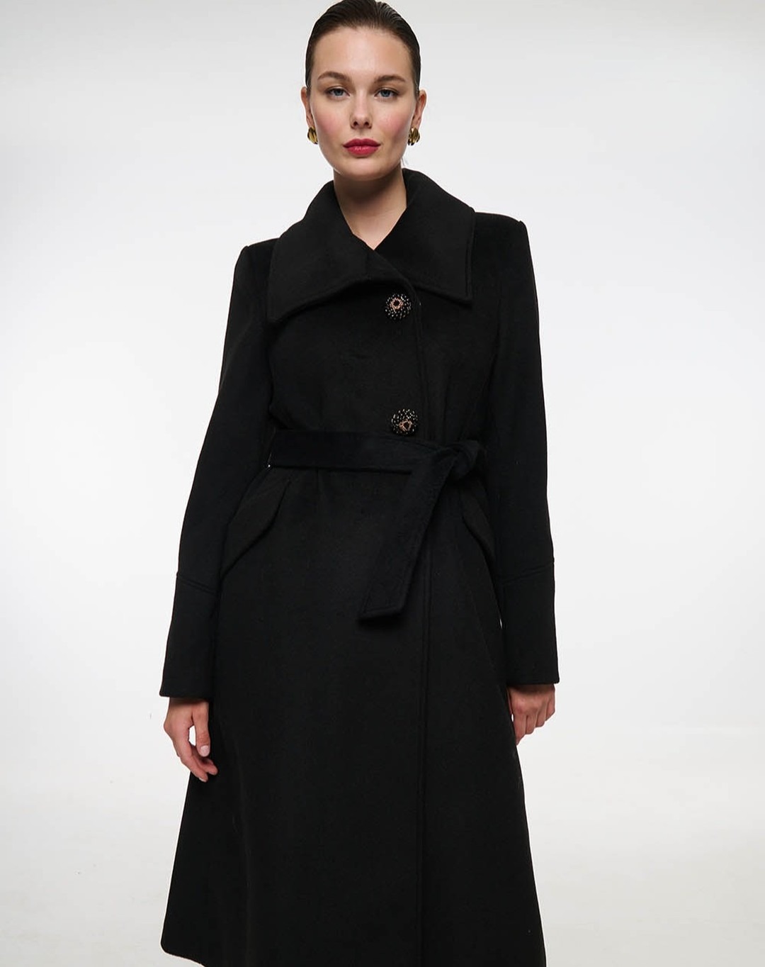 Vintage Black Stand Collar Wom - Women Formal Wear For Plus Size recension och pris