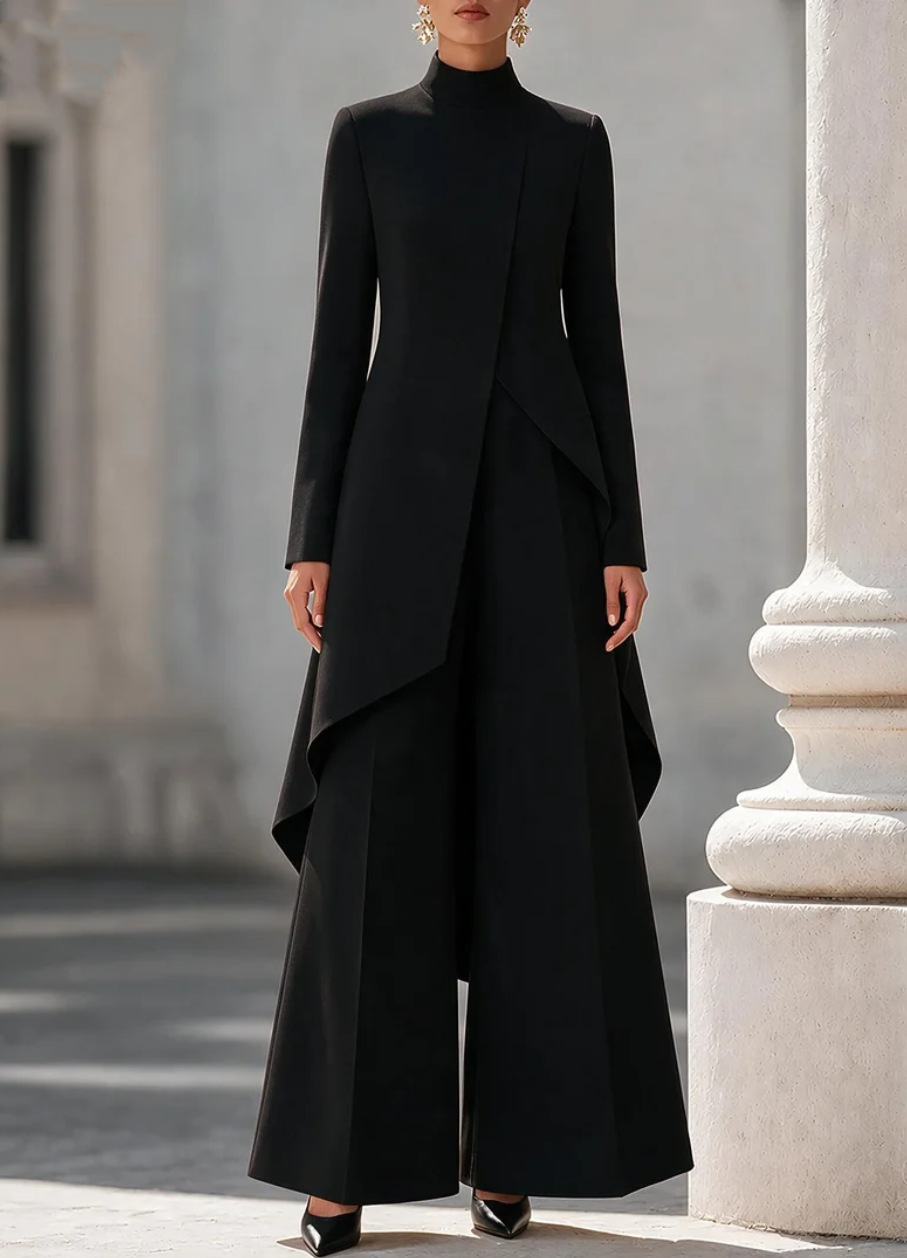 Women Two Piece Outfit Mock Ne - Women'S Formal Wear With Pants recension och pris
