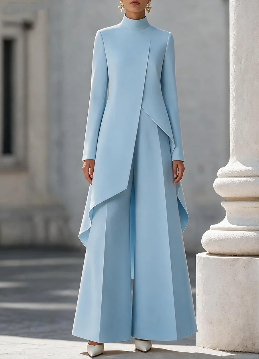 Women Two Piece Outfit Mock Ne - Women'S Formal Wear With Pants recension och pris