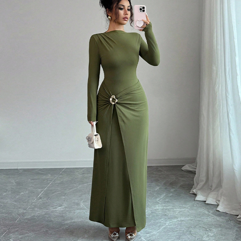 Women Dress Full Sleeve Dresse - Wrap Dress Work recension och pris