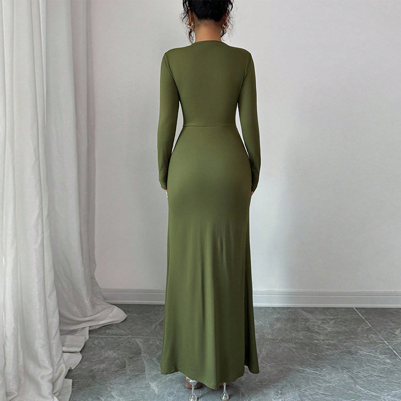 Women Dress Full Sleeve Dresse - Wrap Dress Work recension och pris