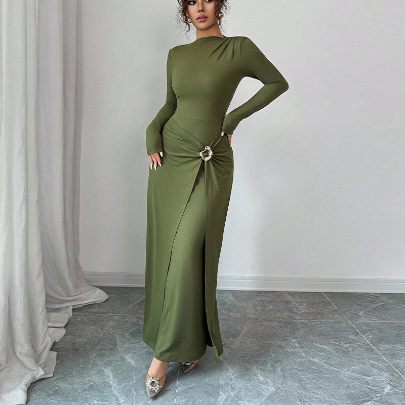 Women Dress Full Sleeve Dresse - Wrap Dress Work recension och pris