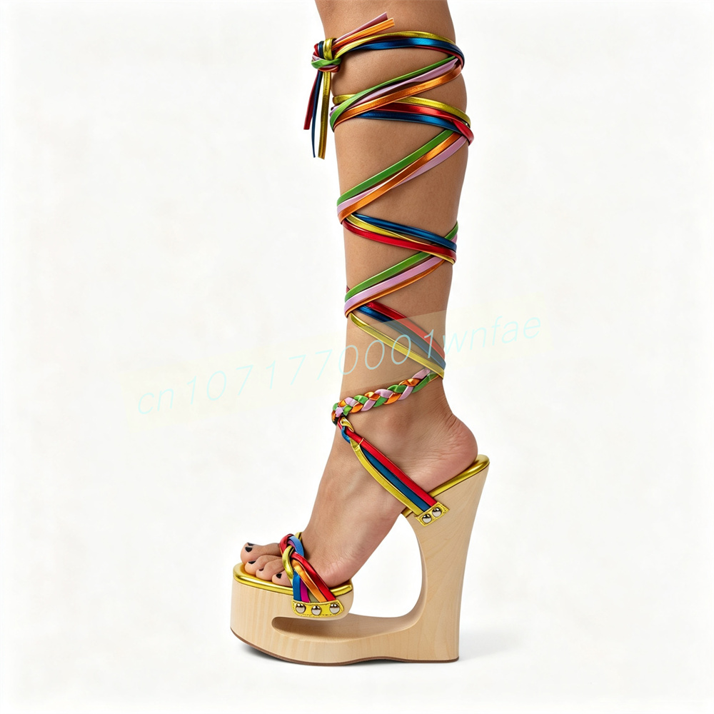 Women Wedge Sandals Open Toe P - Wrap Dress Work recension och pris